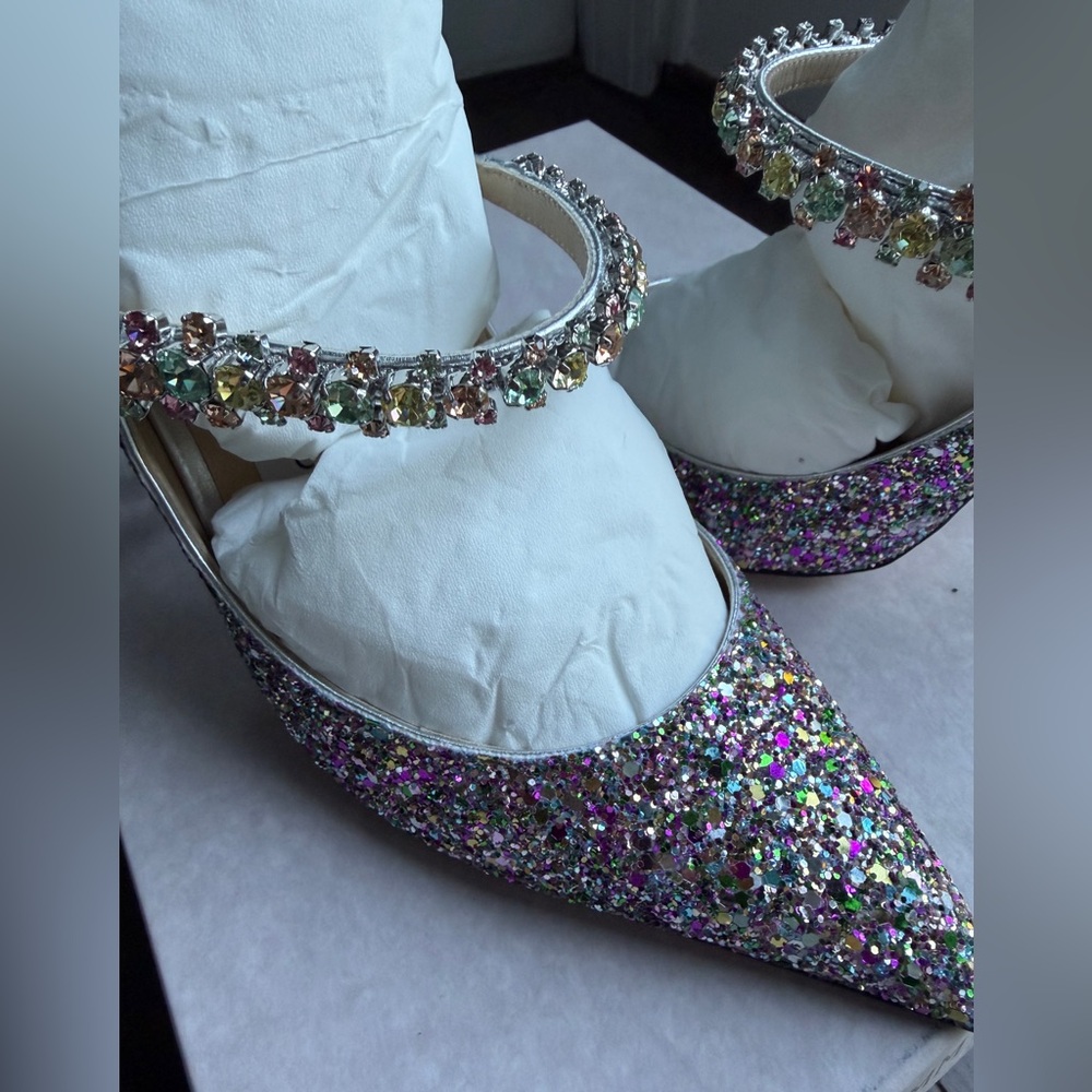 Jimmy Choo Multicolor Glitter Heels